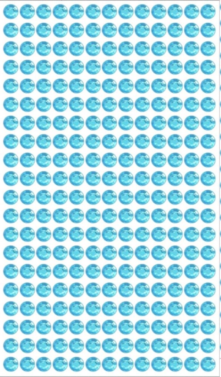 6mm Round Gemstone Stickers 190 Pcs/Pack – Self-Adhesive Rhinestone Craft Gems (Gold, Blue, Silver, Pink)